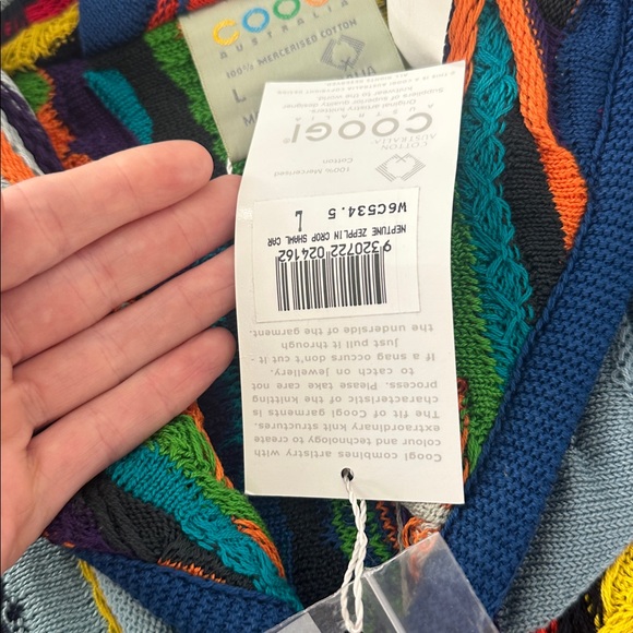 Vintage Rare Deadstock Coogi Cropped Shawl Collar Cardigan Sweater - Picture 6 of 6